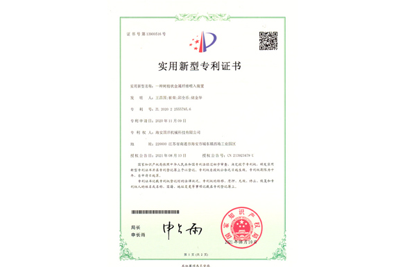 一种树枝状金属纤维喂入装置(实用)